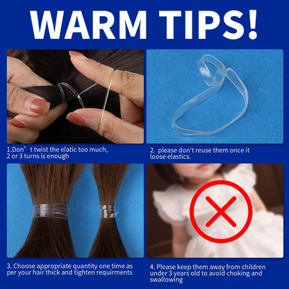 Soft hair elastics ties for kids and adults hairstyles
