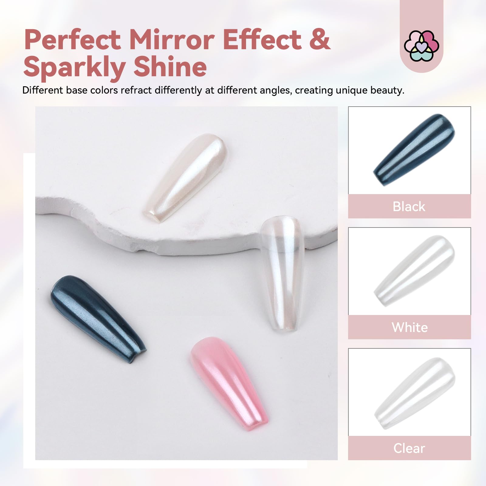 Saviland chrome powder kit with included sponge applicator