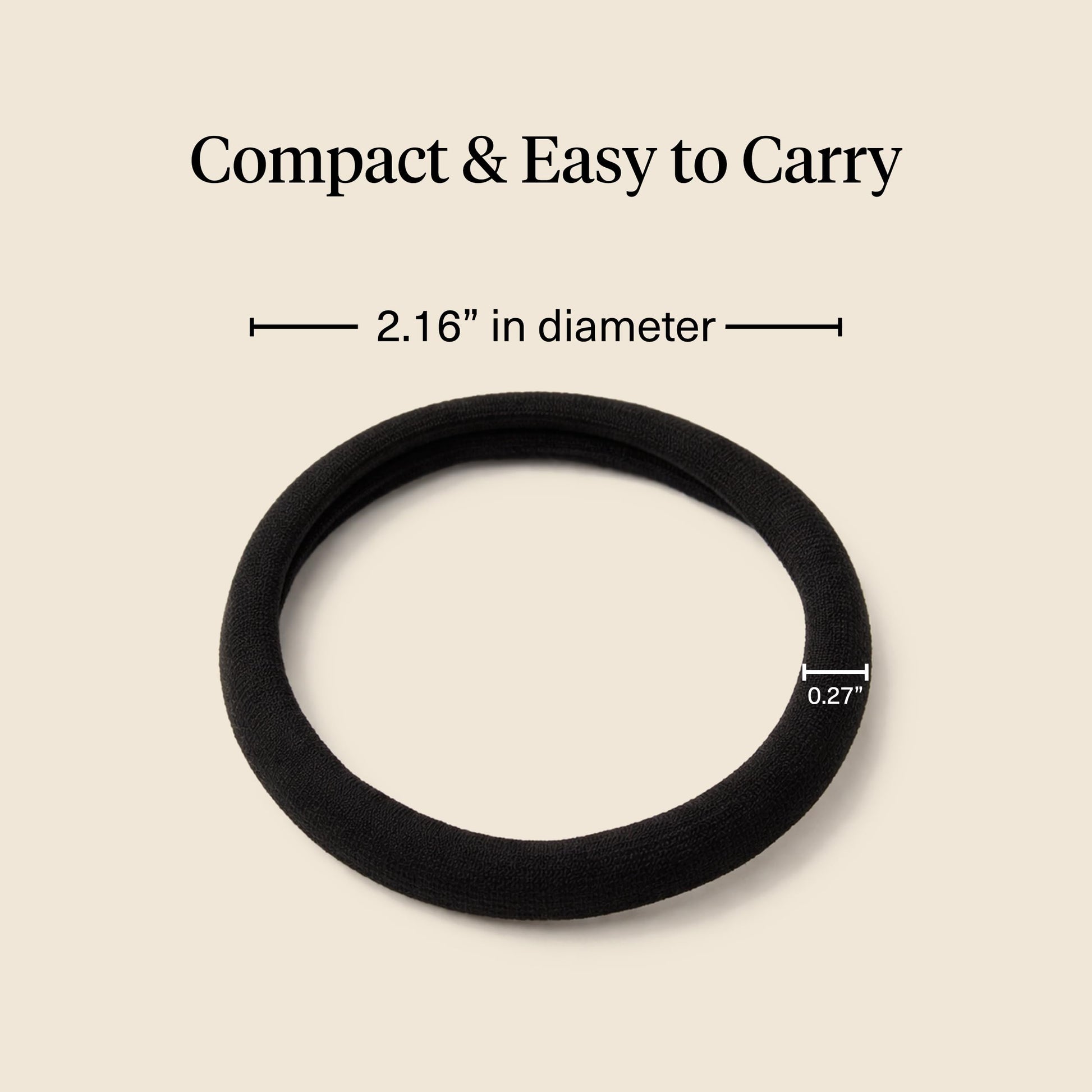 Kitsch black elastics pack showing stretch and flexibility of the bands