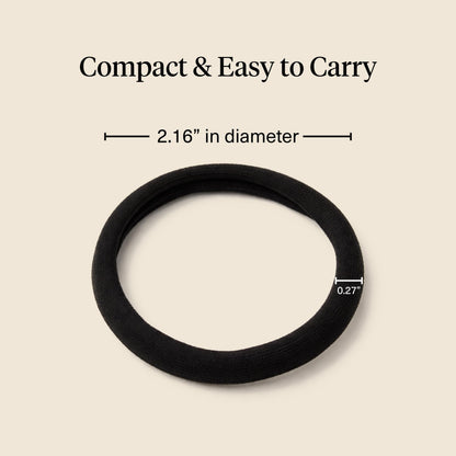 Kitsch black elastics pack showing stretch and flexibility of the bands