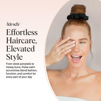 Kitsch anti frizz ponytail holders packaged for women and girls