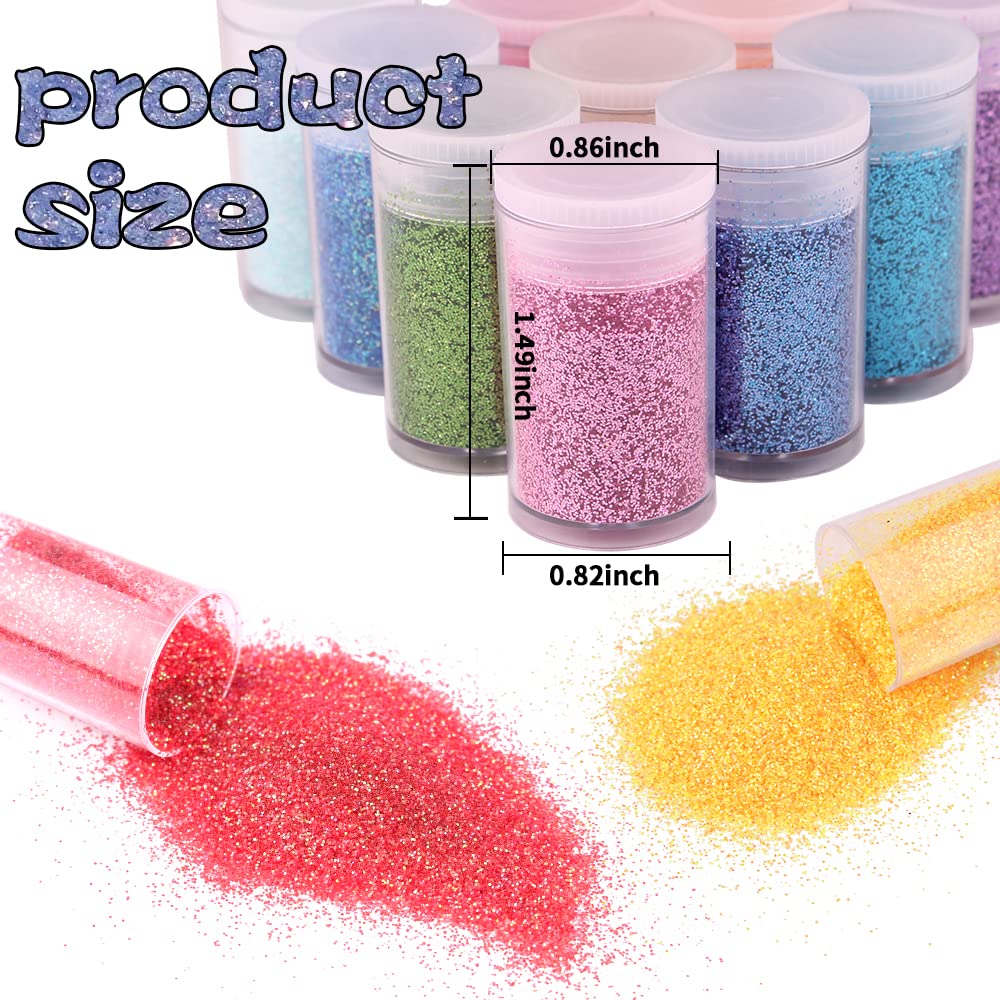 Linwulte holographic glitter set used for tumblers and DIY