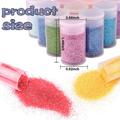 Linwulte holographic glitter set used for tumblers and DIY