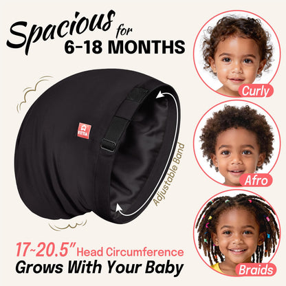 Fittia toddler sleep cap showing satin lining detail