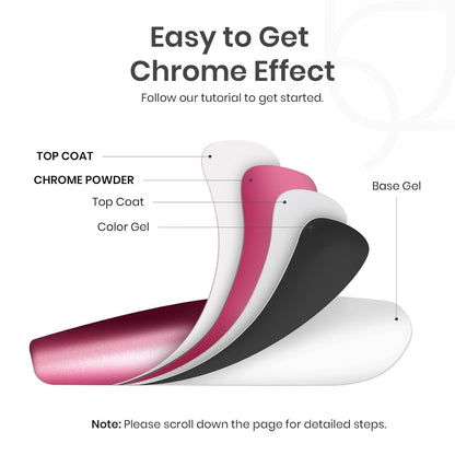 Professional manicure using Beetles chrome powder