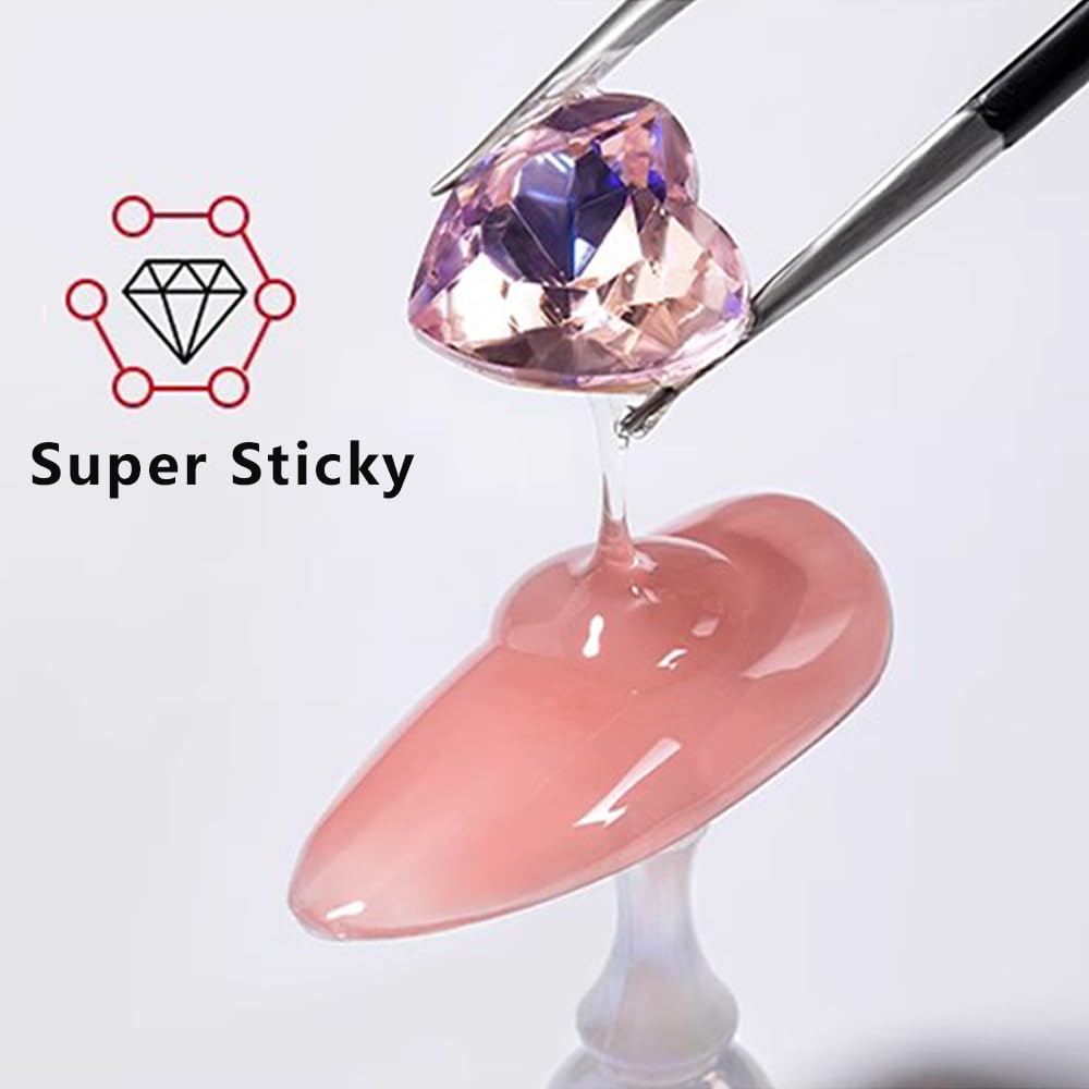 Applying nail charms using Shenrongtong 30ml gel glue