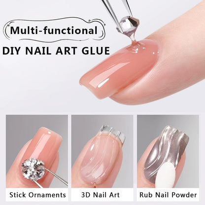 Shenrongtong rhinestone adhesive curing under UV nail lamp