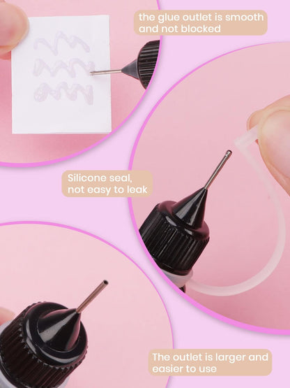 Ebanku nail glue gel for 3D charms and crystal application