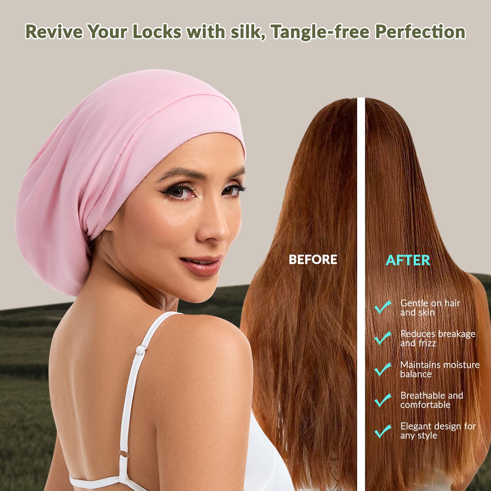 NatureKess 22 momme 100 percent pure silk lining interior close up view for frizz protection