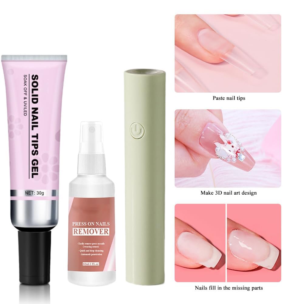 Close up of non-sticky solid nail glue texture