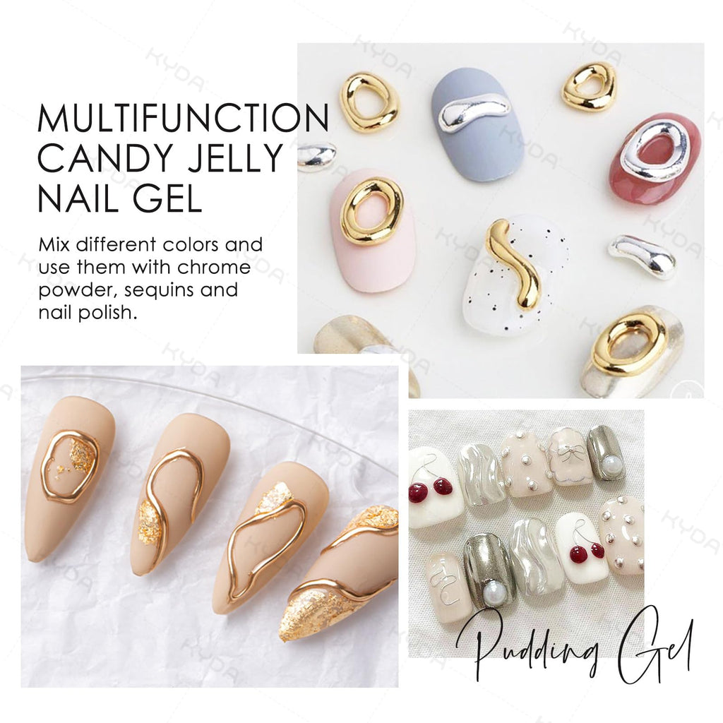Rhinestone glue application showing secured gems on nails