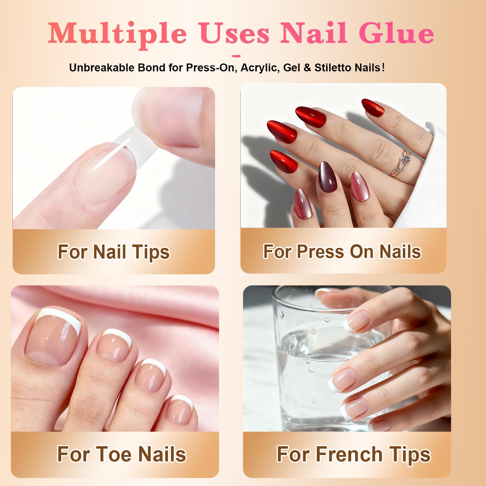 Elsagirl nail adhesive for artificial nail tips application