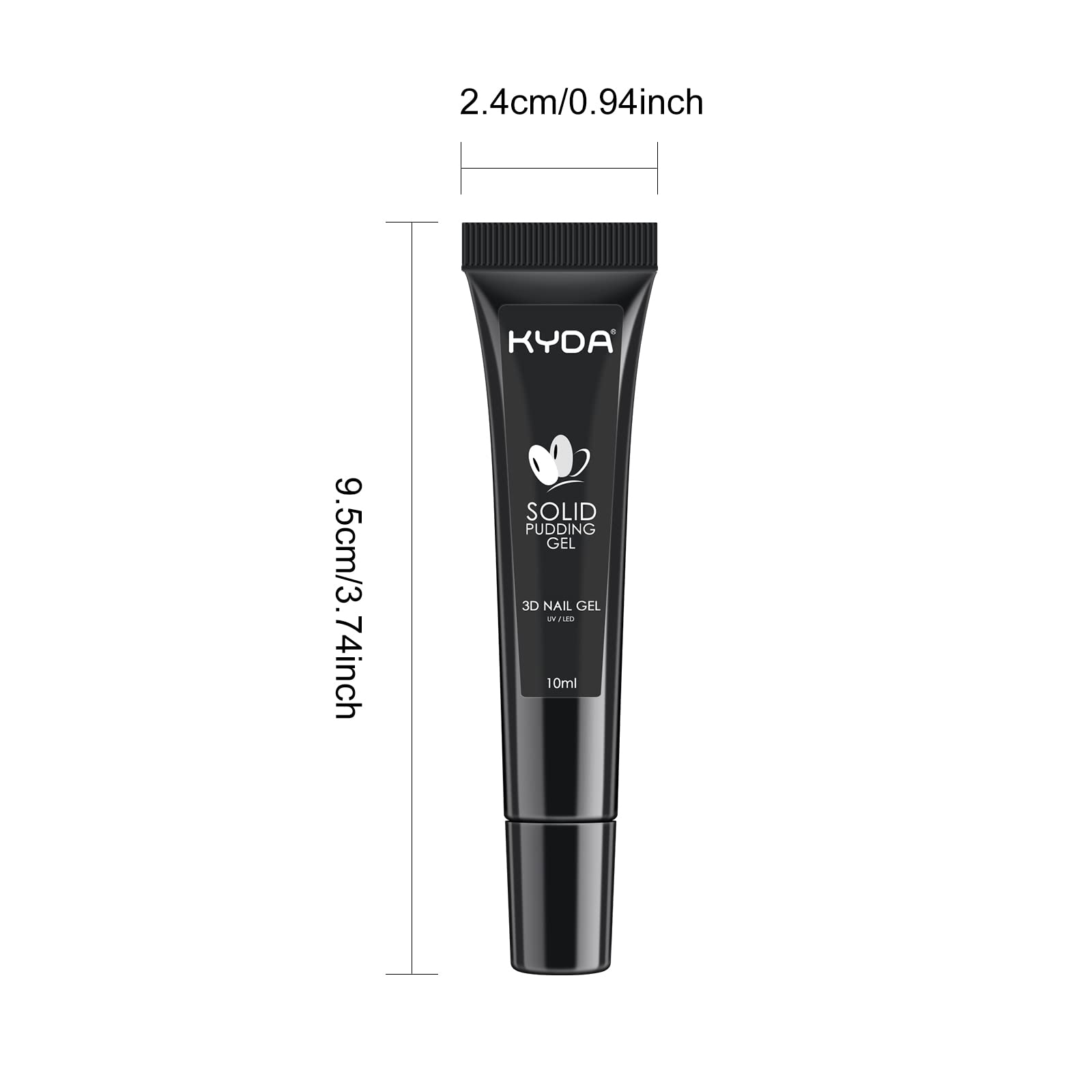 Packaging details of authentic Kyda 10 milliliter nail gel set