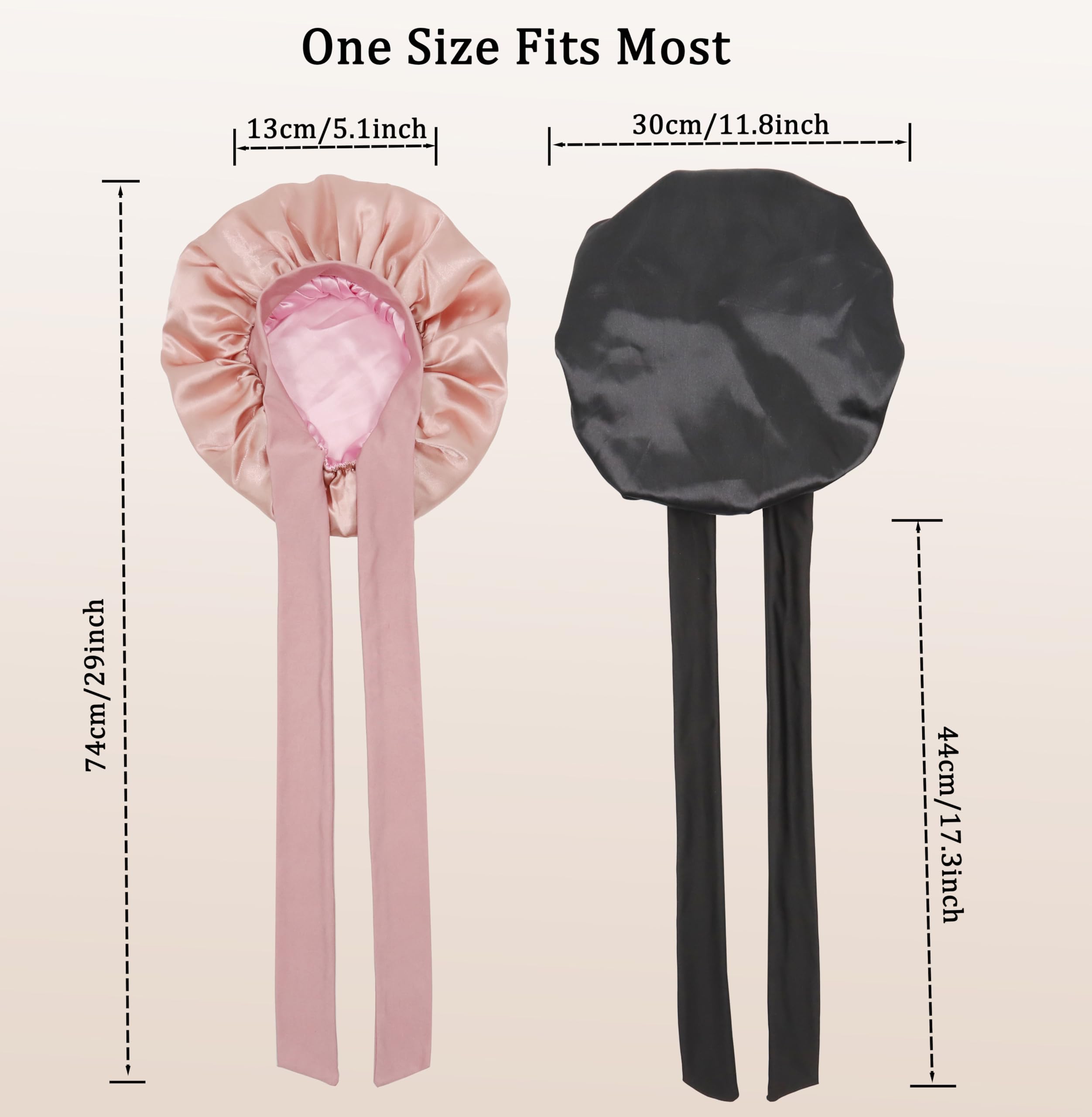 Adjustable kids nighttime sleep bonnet designed for hair protection against frizz and moisture loss during sleep