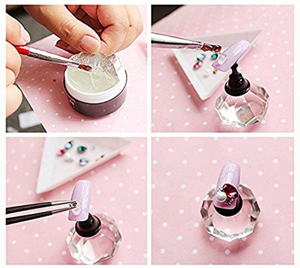 Side by side display of the 4 box nail art glue set