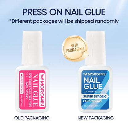 Close up of Morovan brush on nail glue applicator