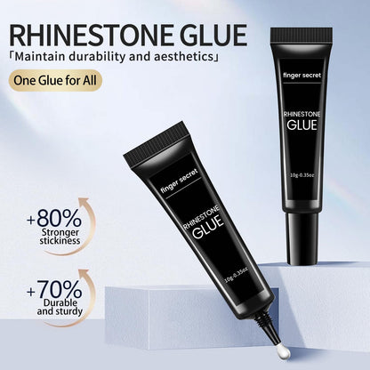 Close up of MustuVerve nail art adhesive gel tubes
