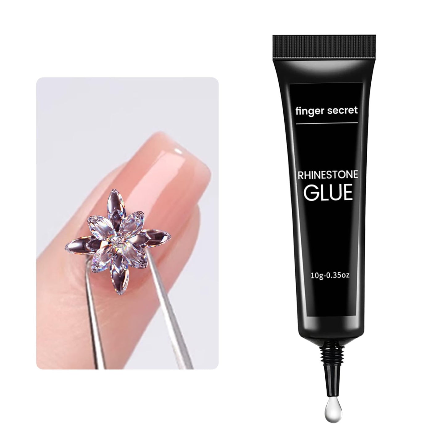 Detailed texture of MustuVerve rhinestone glue gel