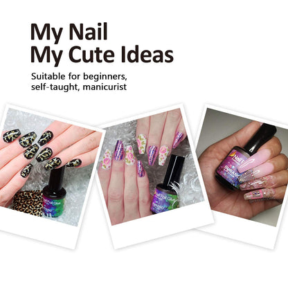 Set of 40 decorative nail art foil stickers for transfer