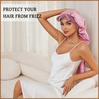 Demazalo extra large satin sleep cap folded view