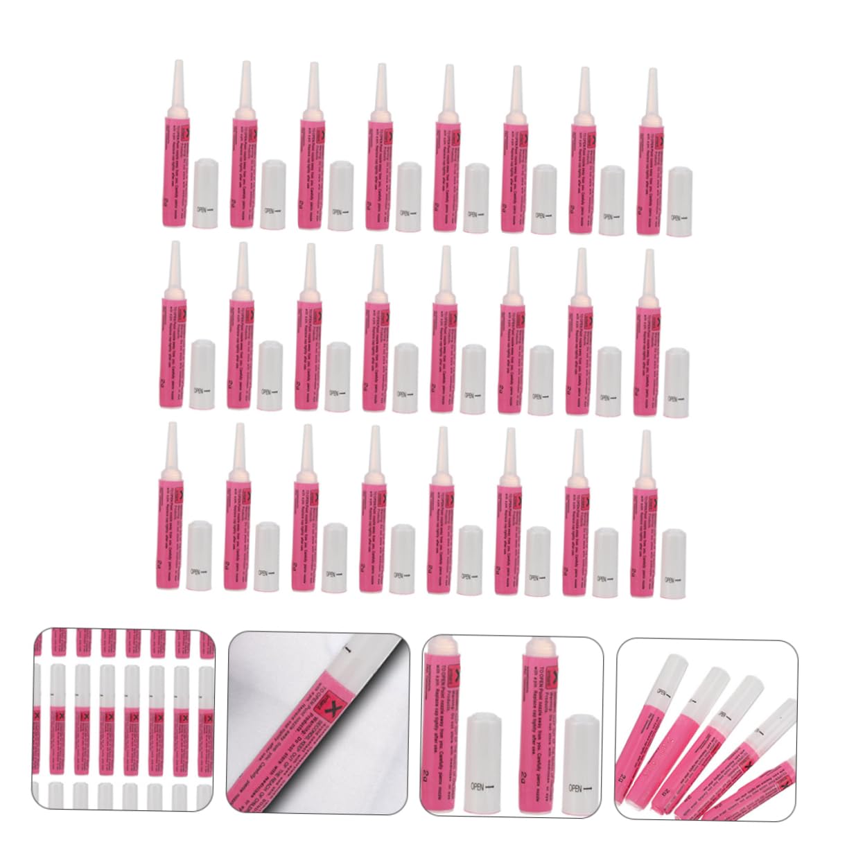 Set of 30 Ipetboom nail adhesive tubes for beauty care