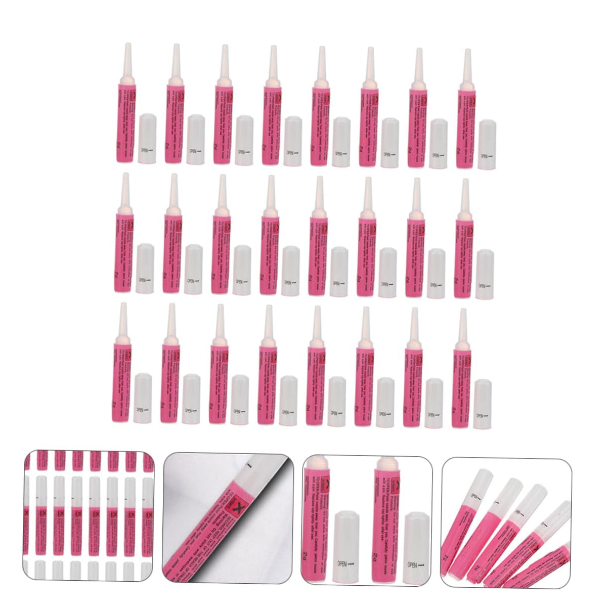 Complete 30 piece set of Ipetboom artificial nail adhesive