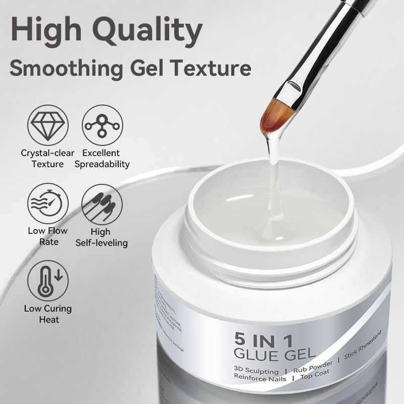 Nail art showing 3D sculpting using Born Pretty 5-in-1 gel