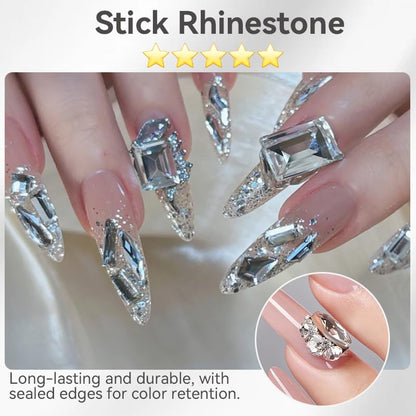 Reinforced natural nails treated with Born Pretty 5-in-1 gel