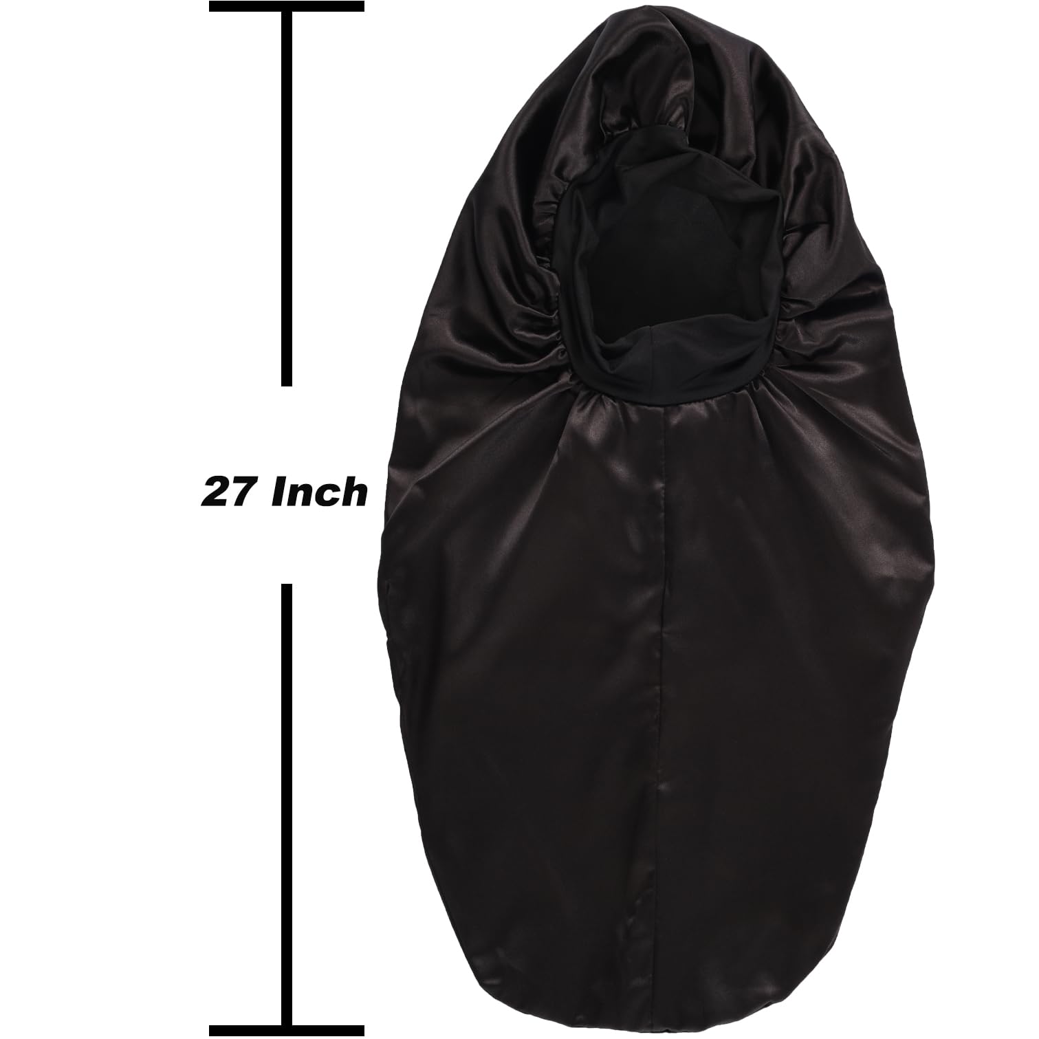 Black and leopard print satin sleeping caps for women