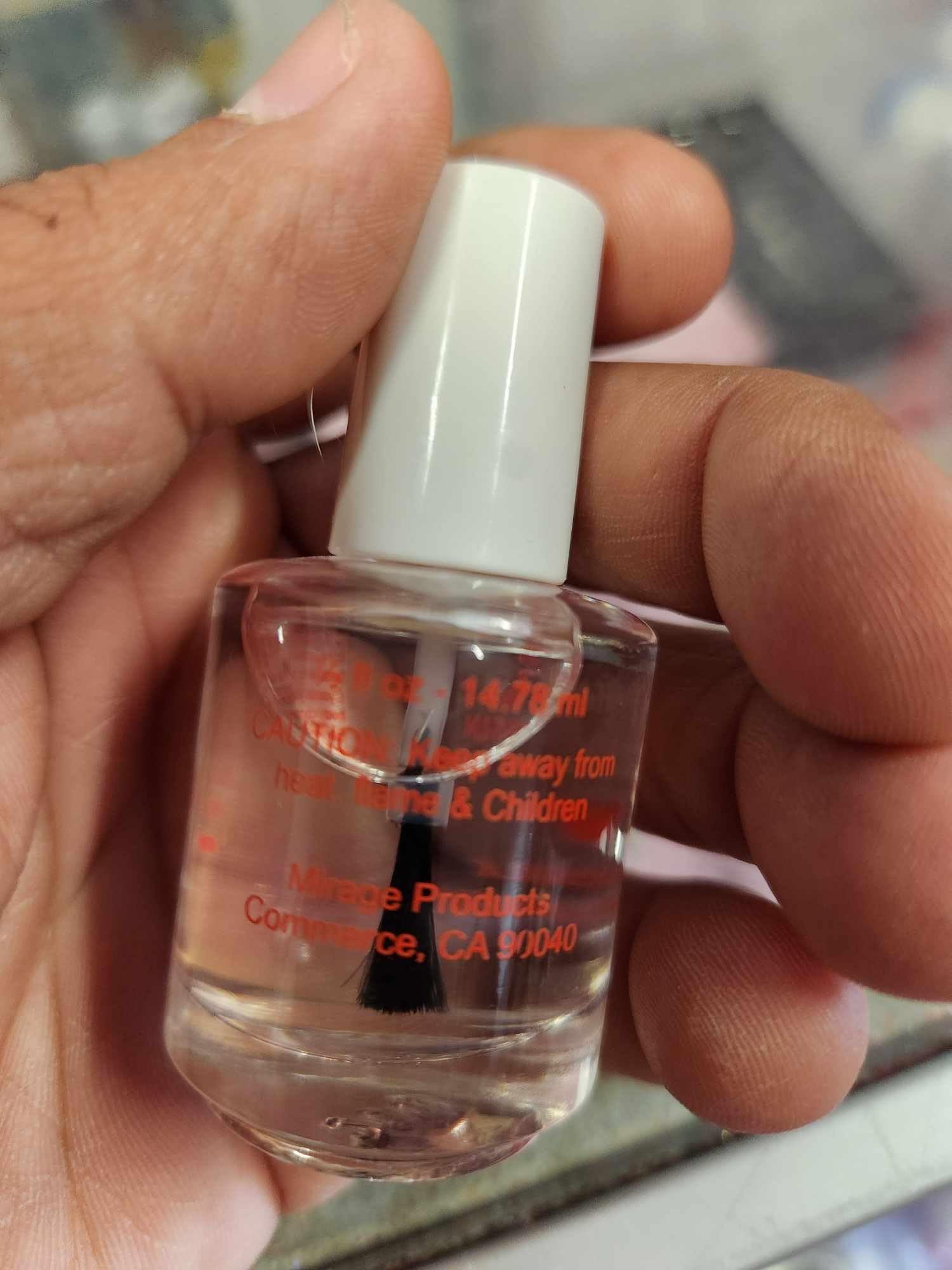 Clear resin adhesive bottle for nail art and extensions