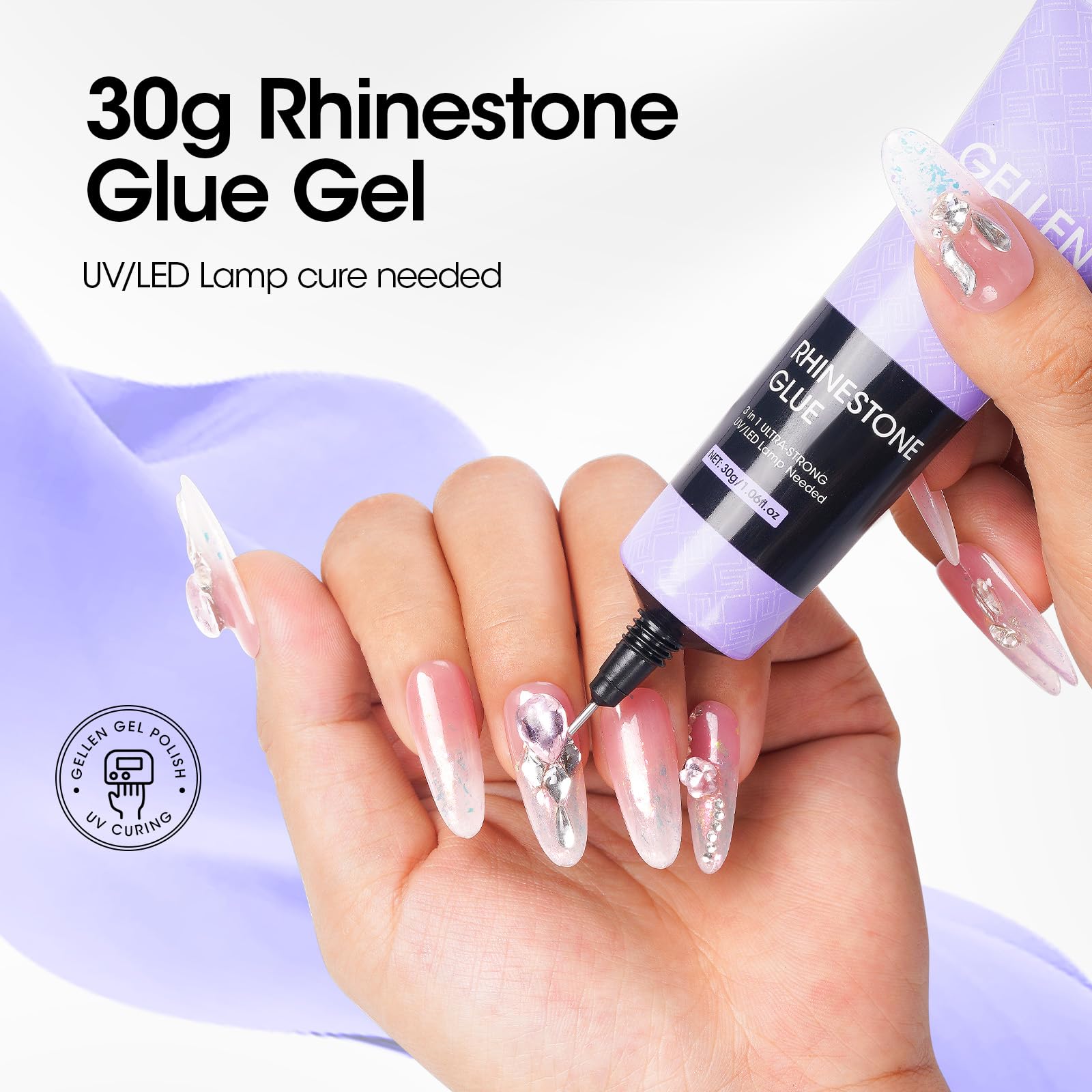 Gellen super strong adhesive gel for 3D nail charms