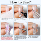 Professional nail art design created using Nicedeco strong adhesive gel