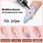 Musilan 3D nail molding glue texture demonstration
