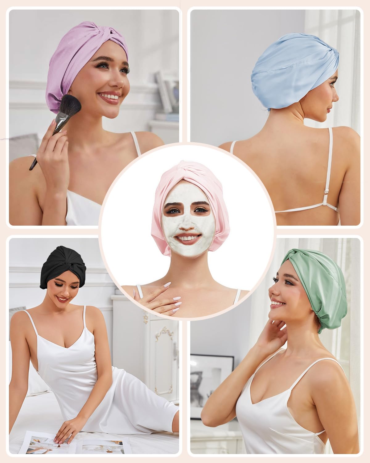 HFRHTGY hair bonnet showcasing the reinforced stitching and durable premium construction details
