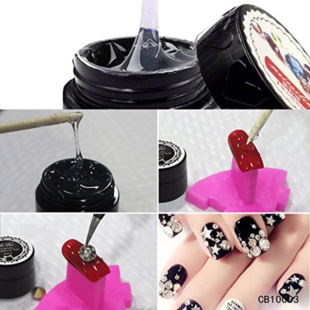 Two box set of Minejin UV cured nail gem adhesive