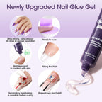 Gellen nail glue gel texture showing the thick putty consistency