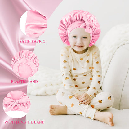 Side view of toddler hair cap showing the double layer breathable fabric construction