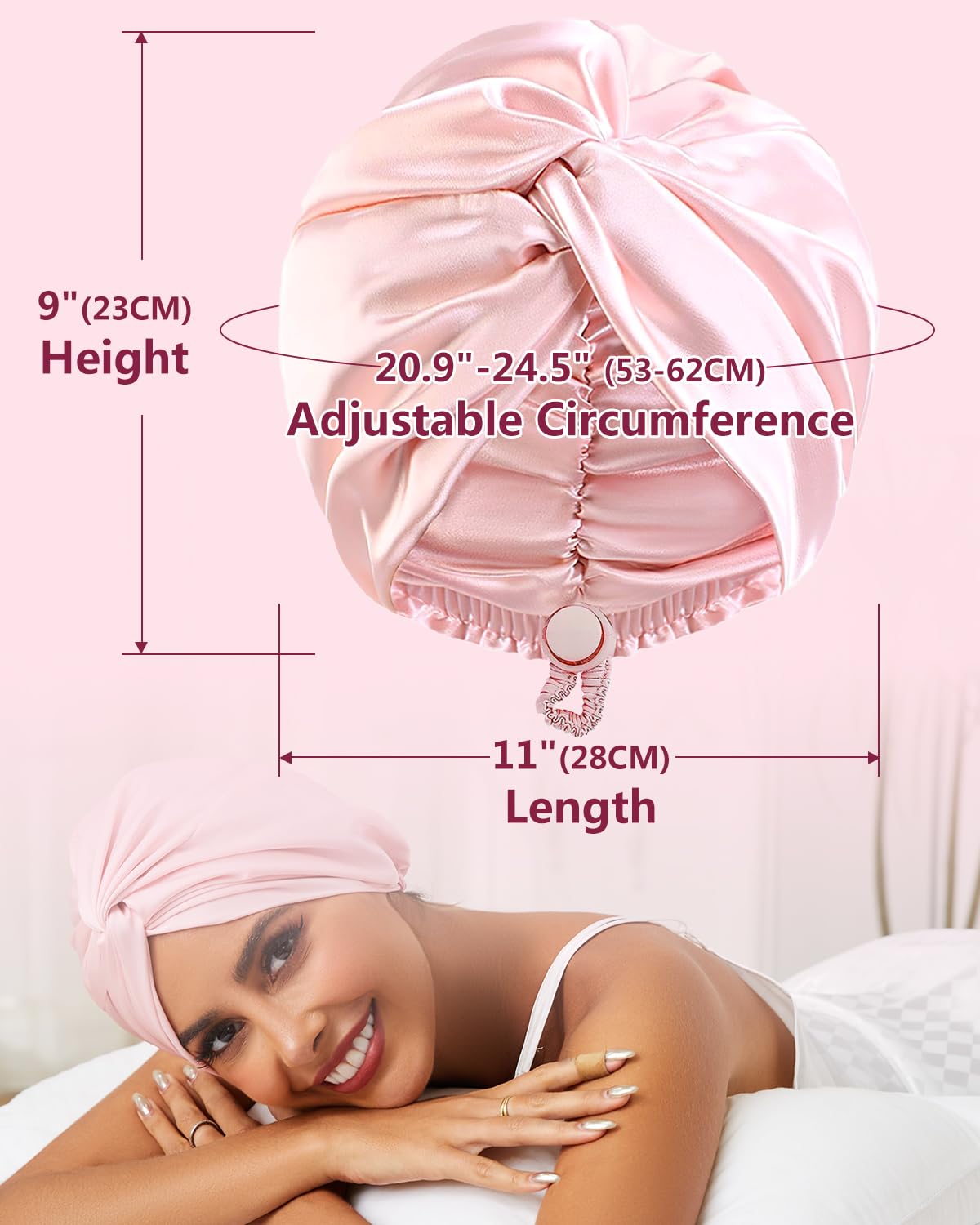 Close up view of the premium double layer imitation silk material
