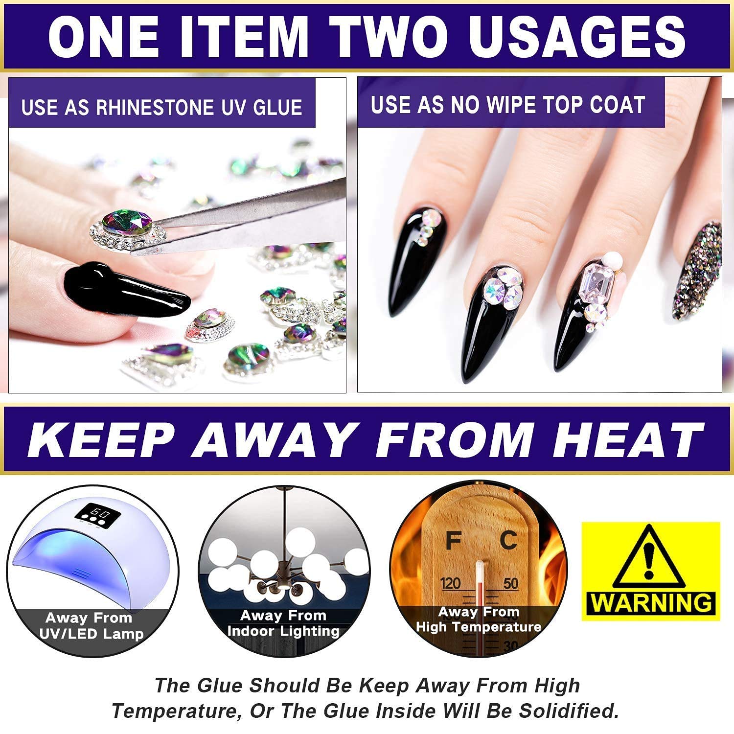 Professional nail art rhinestone pickup pen and tweezer tools included in set
