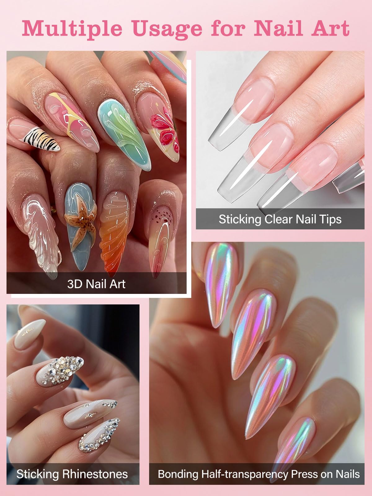 Close up of Ebanku solid nail adhesive texture