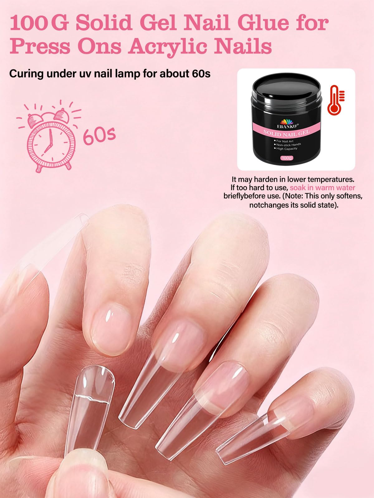 Ebanku nail glue used for press on nail application