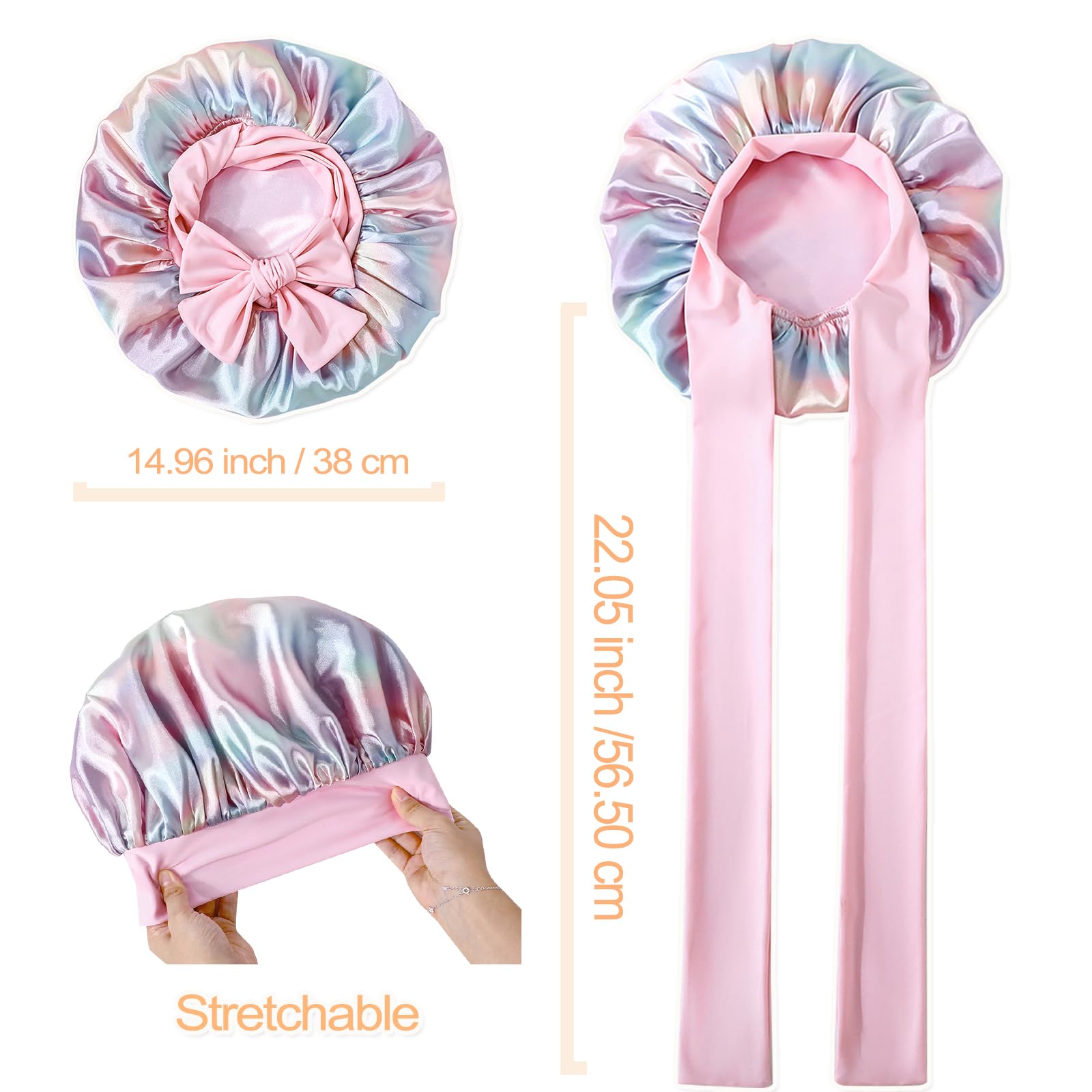 USA imported luxury hair accessory close up stitch detail