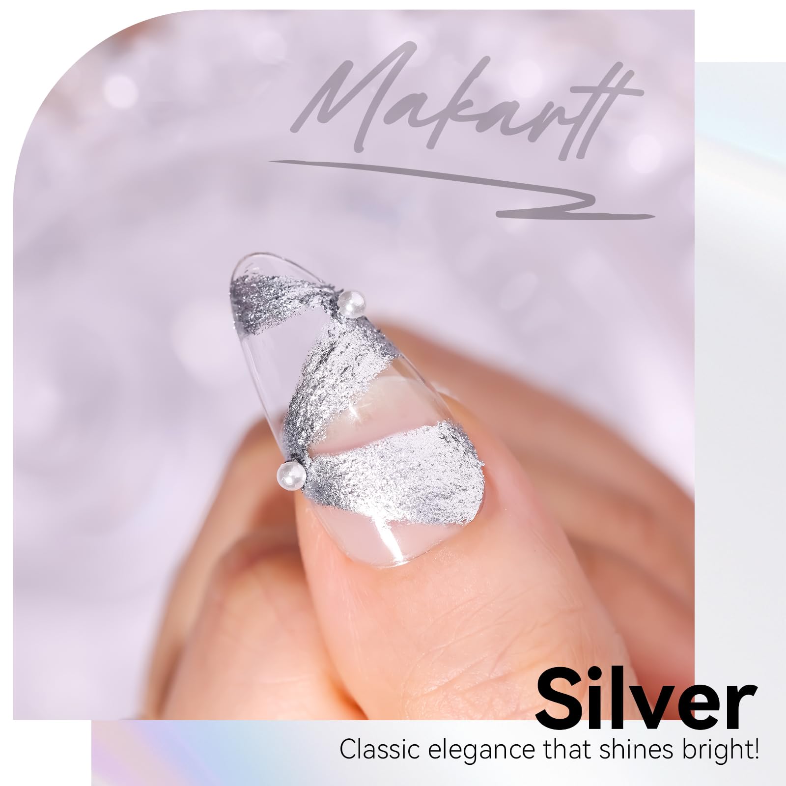 Makartt 3D glitter mud texture detail showing shimmer