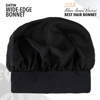Evolve Satin Wide Edge Bonnet Black product display indicating edge control features