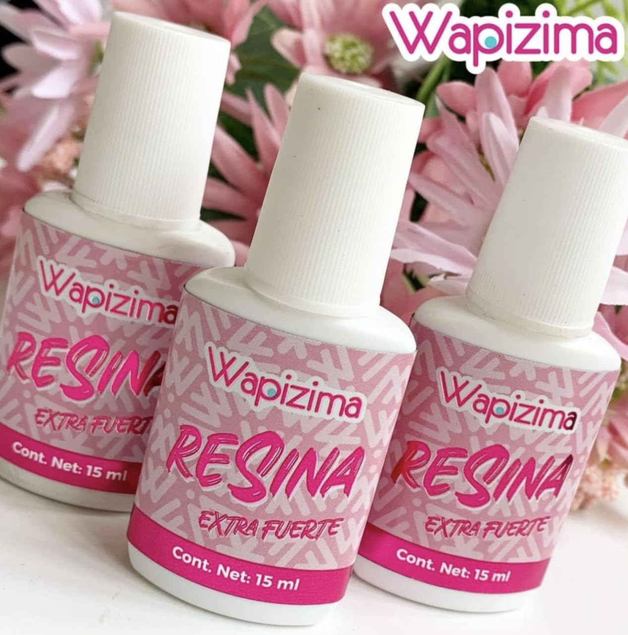 Close up of Wapizima professional extra strong nail adhesive packaging
