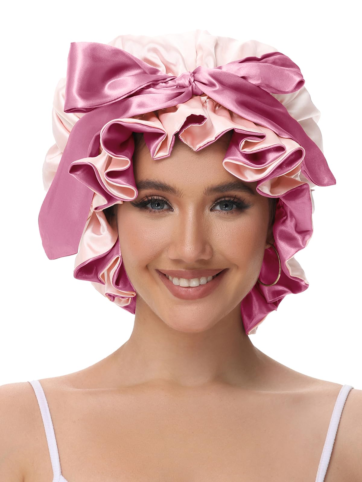 Vettres double layer hair cap for curly hair protection close up