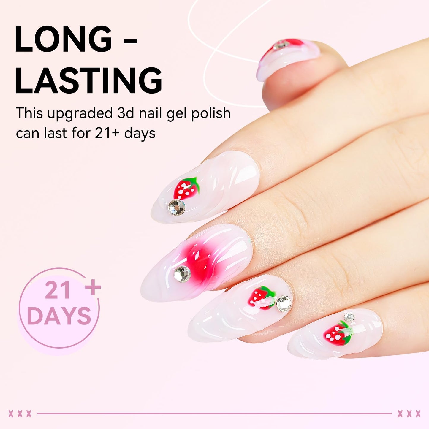 Demonstration of 3D nail art carving with Supwee gel