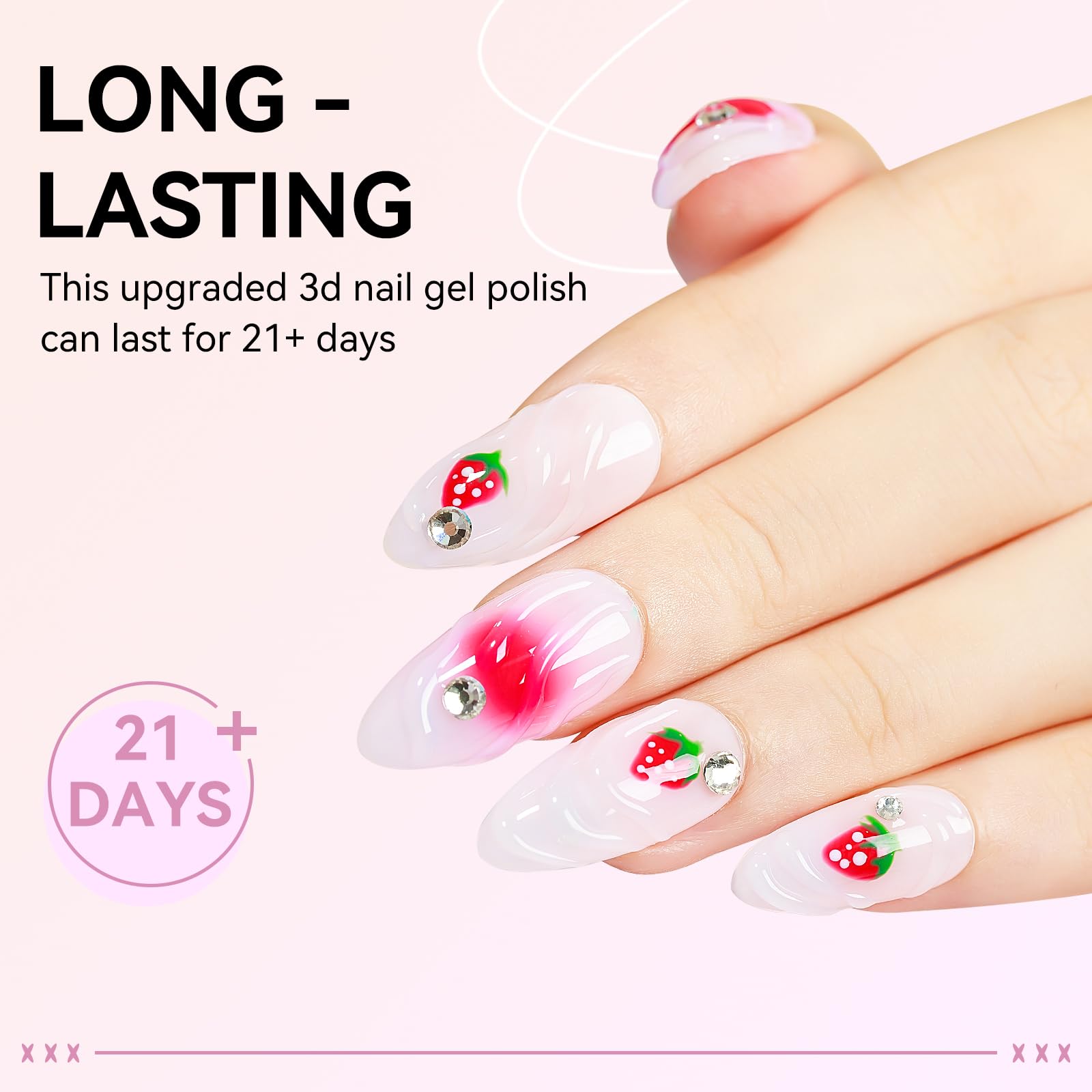 Demonstration of 3D nail art carving with Supwee gel
