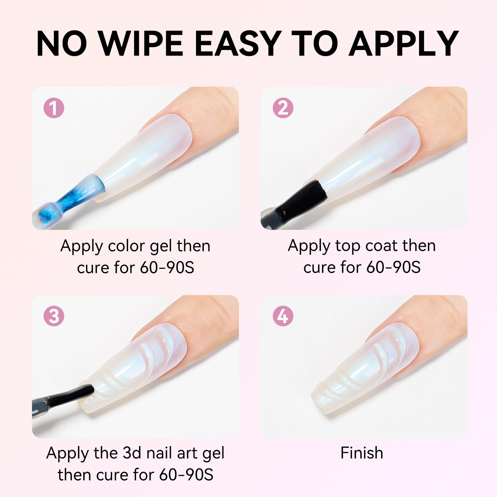 Supwee 3D sculpting gel under UV LED nail lamp