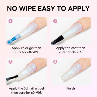 Supwee 3D sculpting gel under UV LED nail lamp